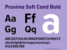 Przykład czcionki Proxima Soft Cond
